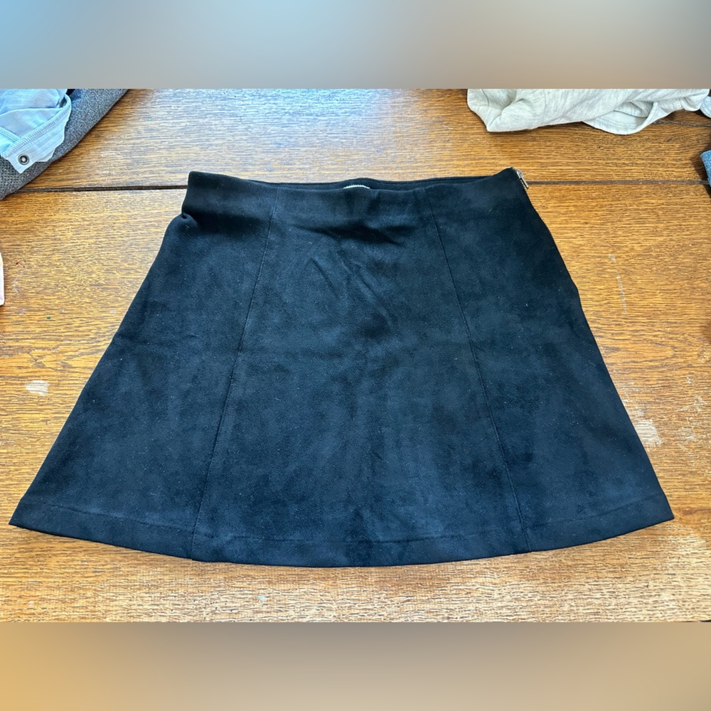 John Galt Black suede Mini Skirt